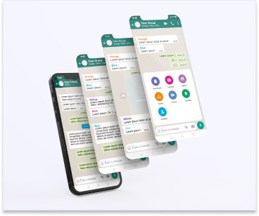mobile phone with chat app
