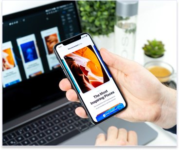 mobile phone and computer monitor